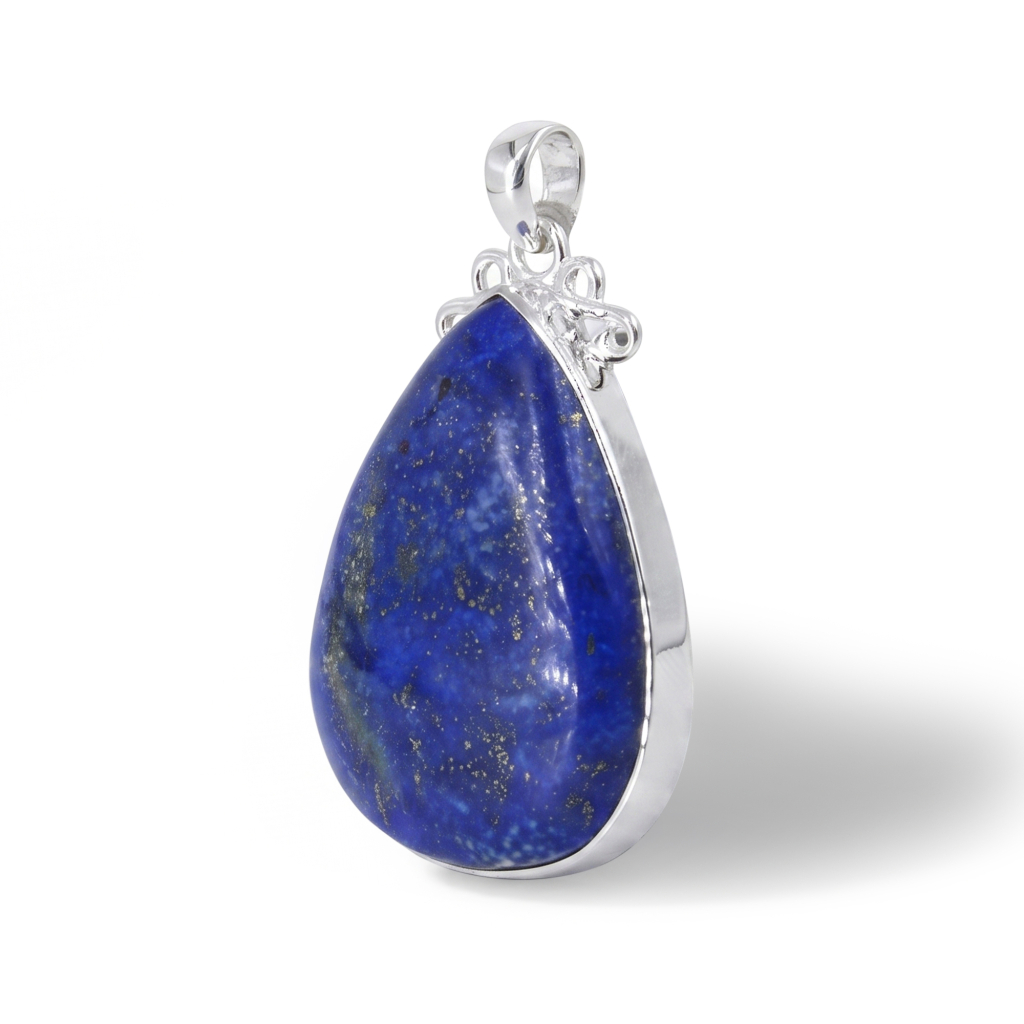 Natural Lapis Lazuli Shani Energy Sterling Silver Pendant