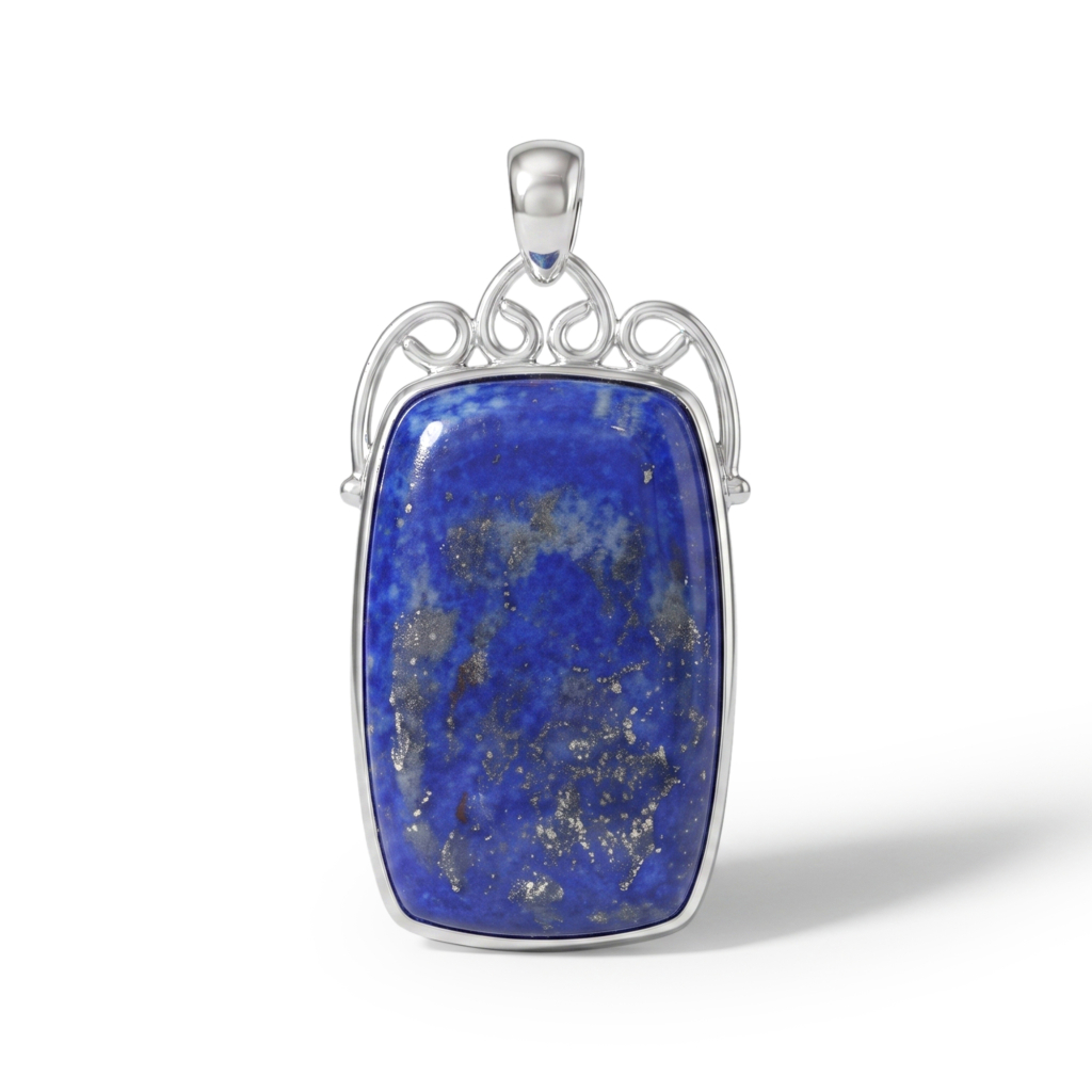 Lapis Lazuli Shani Raksha Sterling Silver Pendant