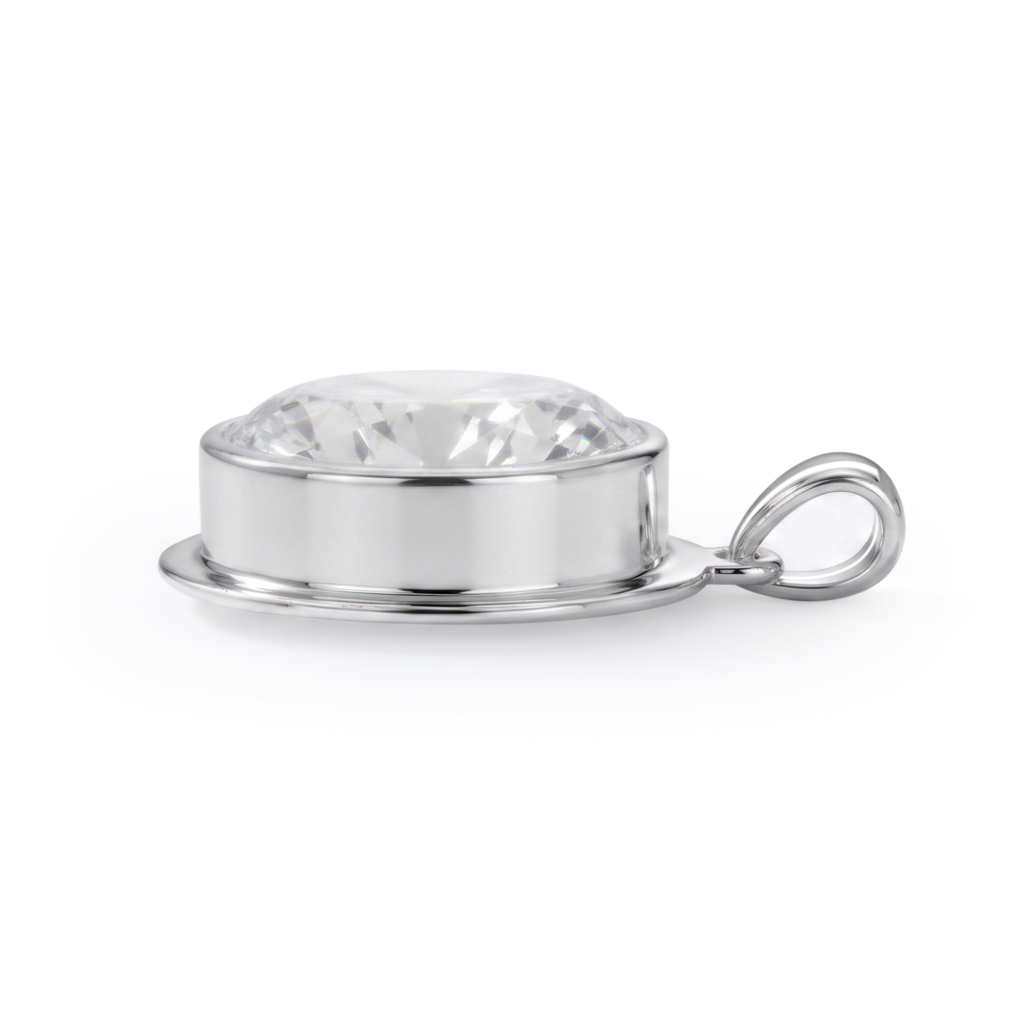 Natural Clear Quartz Spiritual Energy Sterling Silver Pendant
