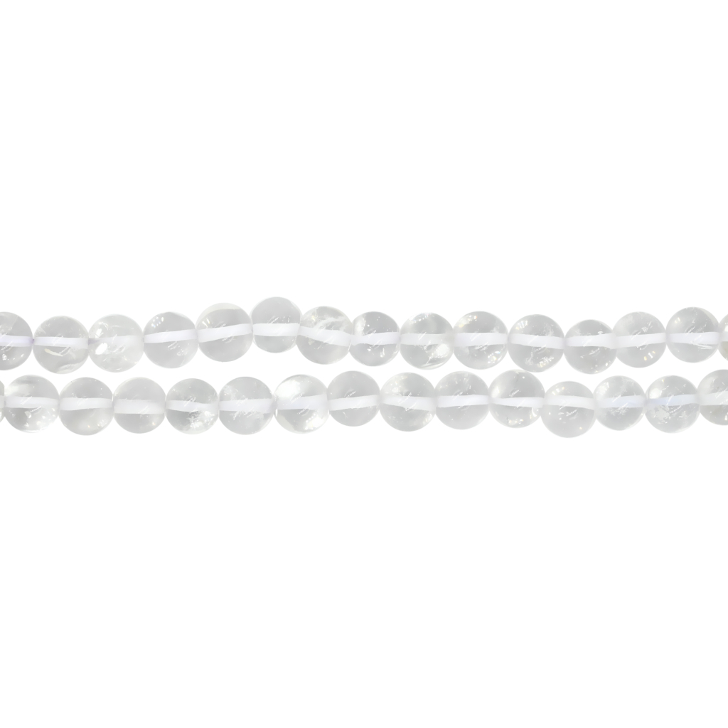Natural Clear Quartz Crystal 108 Beads Japa Mala for Meditation