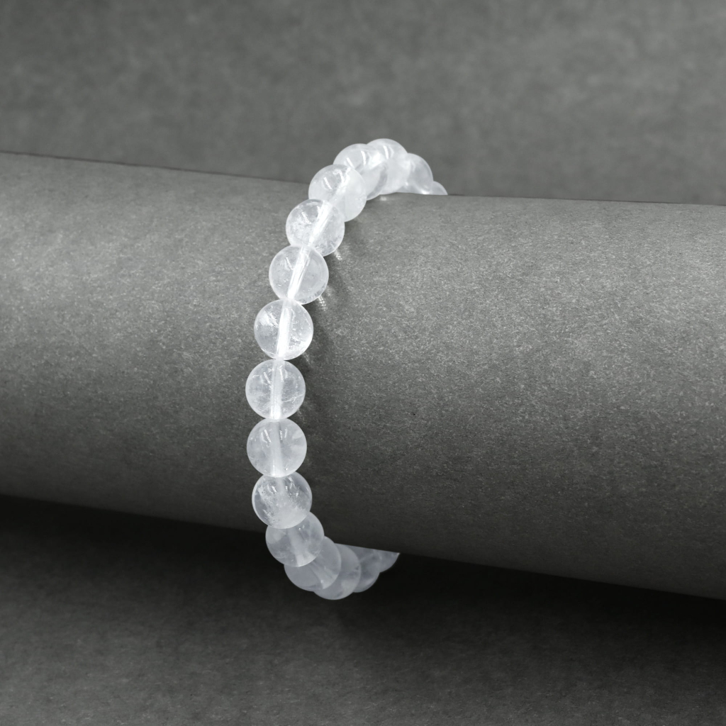 Natural Clear Quartz Crystal 8mm Energy Bead Bracelet