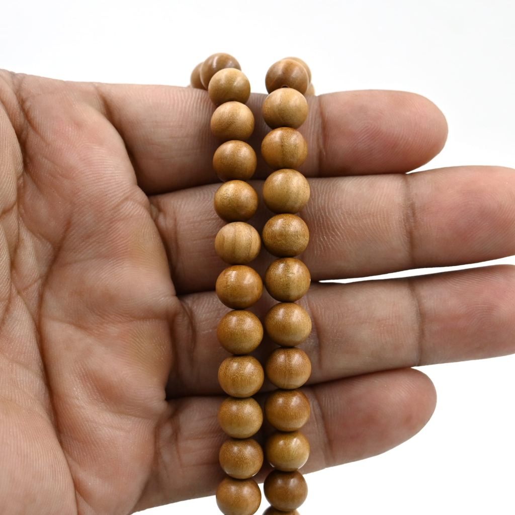 100% Authentic White Sandalwood Chandan Jap Mala for Meditation