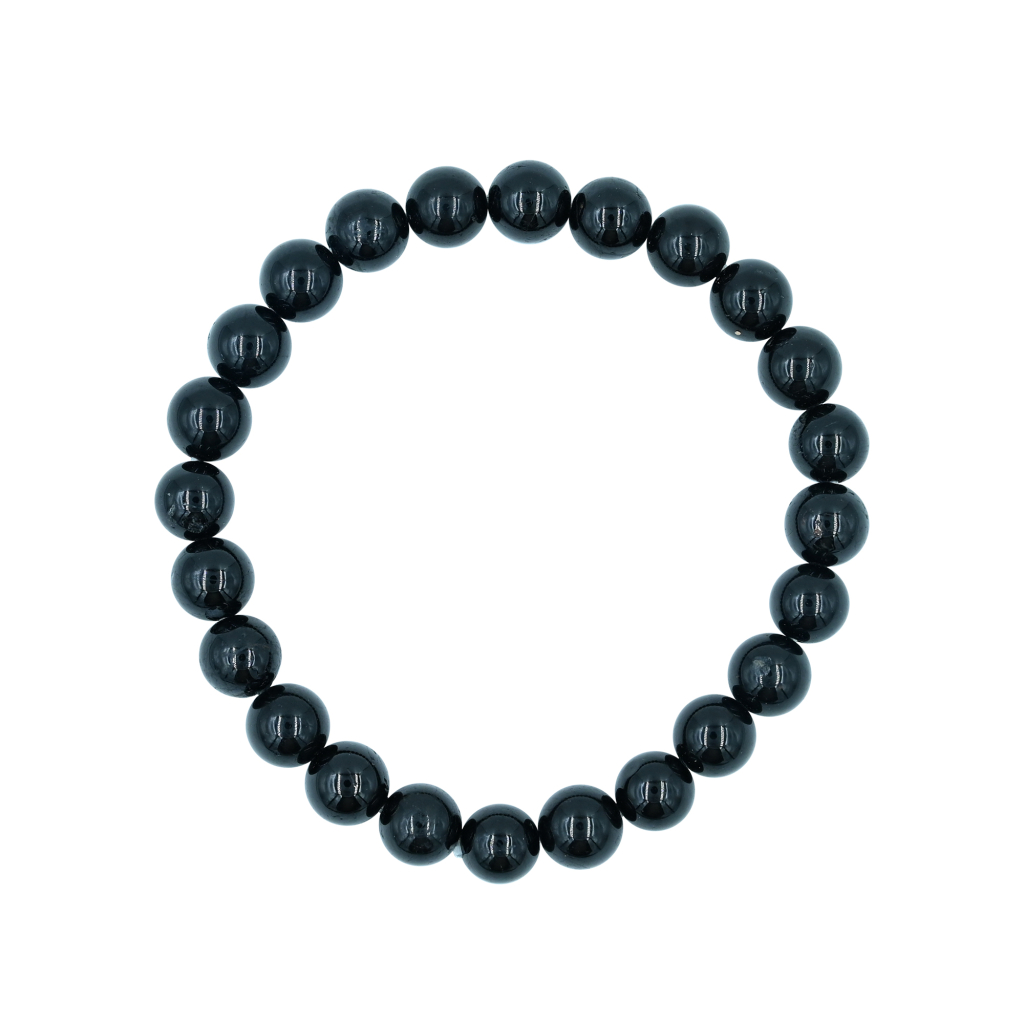 Black Tourmaline 8mm Stretchable Beaded Bracelet for Protection
